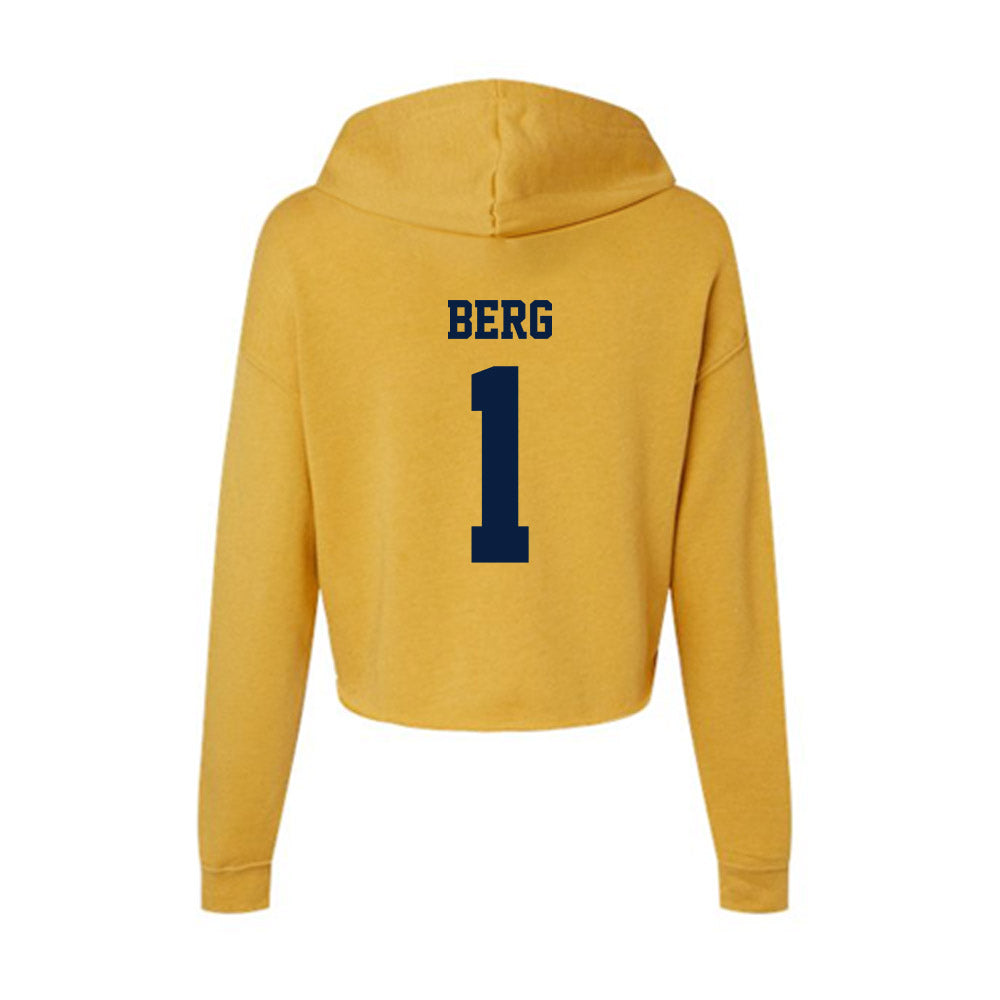 AU - NCAA Baseball : Troy Berg - Women's Crop Fleece Hoodie-1