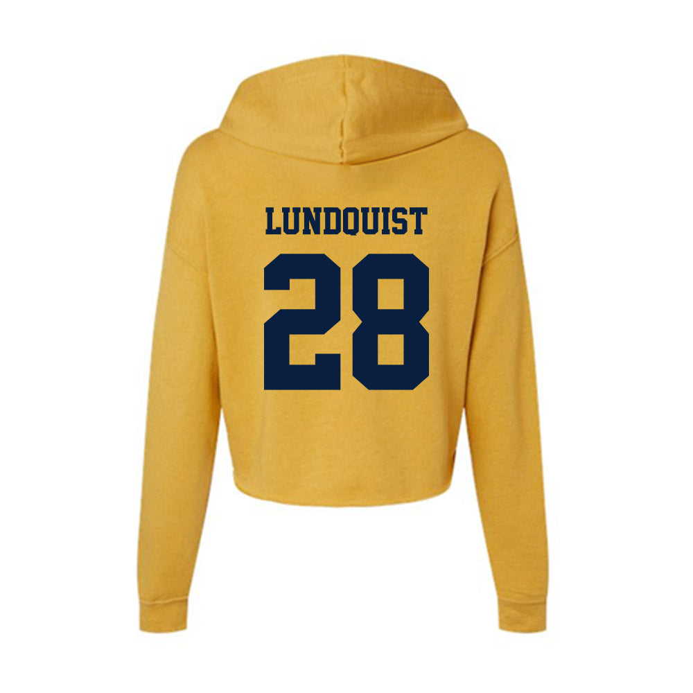 AU - NCAA Baseball : Jake Lundquist - Women's Crop Fleece Hoodie-1