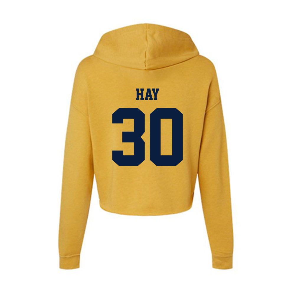 AU - NCAA Men's Ice Hockey : Kolby Hay - Women's Crop Fleece Hoodie-1