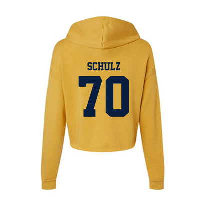 AU - NCAA Football : Joey Schulz - Women's Crop Fleece Hooded Sweatshirt-1