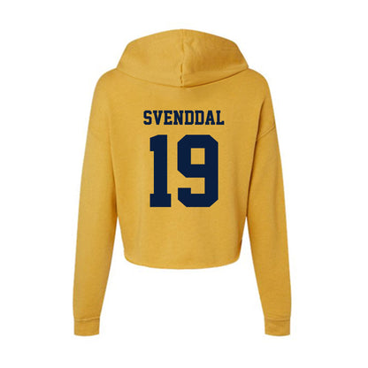 AU - NCAA Men's Ice Hockey : Will Svenddal - Women's Crop Fleece Hoodie-1