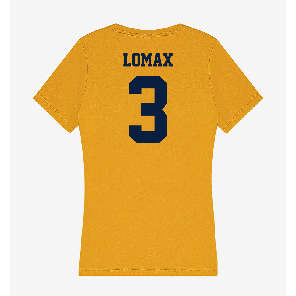 AU - NCAA Women's Basketball : Miranda Lomax - Women's V-Neck T-Shirt-1