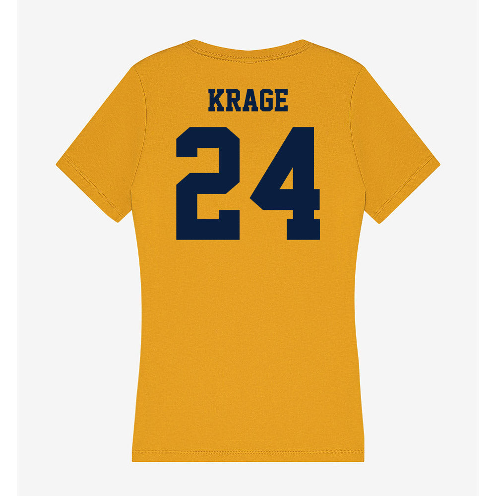 AU - NCAA Softball : Helene Krage - Women's V-Neck T-Shirt-1