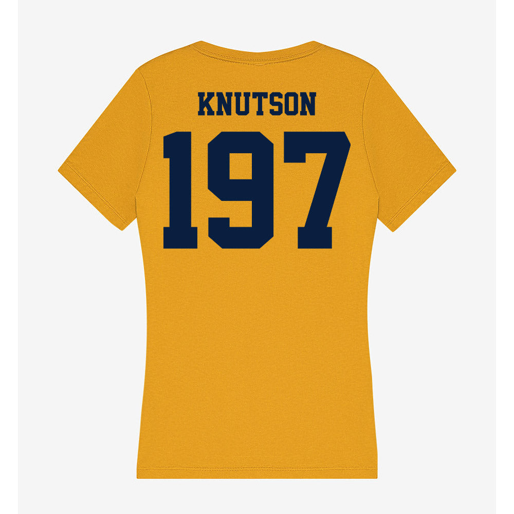 AU - NCAA Wrestling : Lane Knutson - Women's V-Neck T-Shirt-1