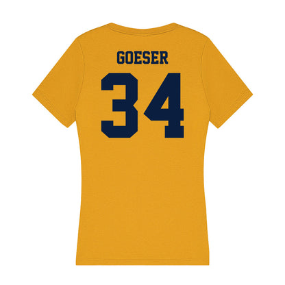 AU - NCAA Baseball : Cole Goeser - Women's V-Neck T-Shirt-1