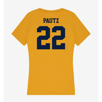 AU - NCAA Women's Basketball : Ava Pautz - Women's V-Neck T-Shirt-1