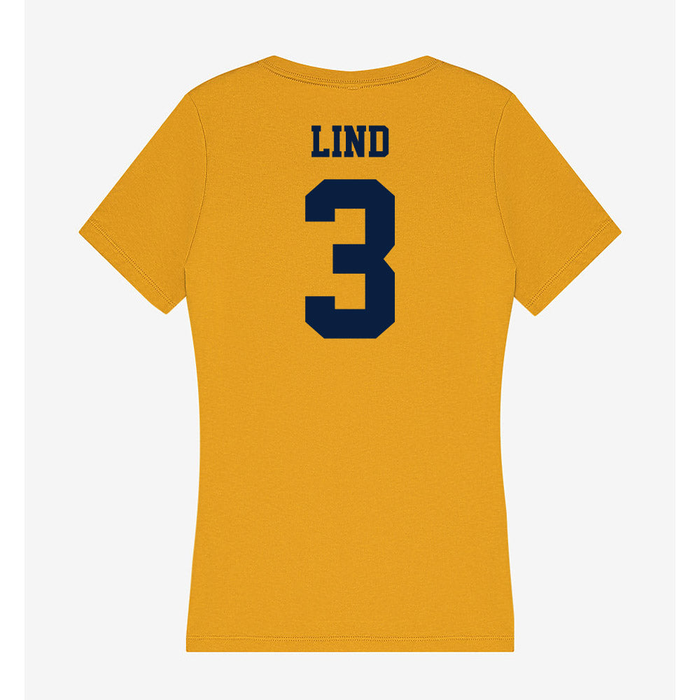 AU - NCAA Baseball : Bjorn Lind - Women's V-Neck T-Shirt-1