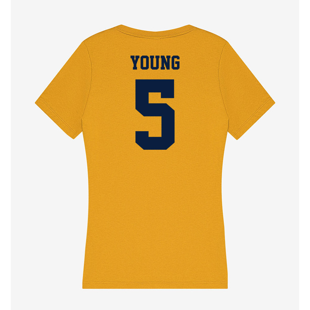 AU - NCAA Men's Ice Hockey : Easton Young - Women's V-Neck T-Shirt-1