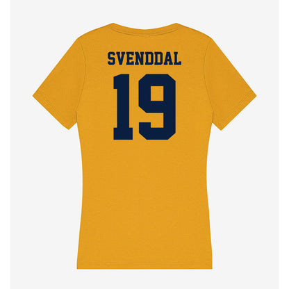 AU - NCAA Men's Ice Hockey : Will Svenddal - Women's V-Neck T-Shirt-1