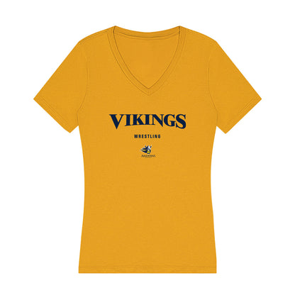 AU - NCAA Wrestling : Kyle Boeke - Women's V-Neck T-Shirt-0