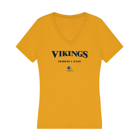 AU - NCAA Men's Swimming & Diving : Robert Leander Verneuil Liseth Hansen - Women's V-Neck T-Shirt-0