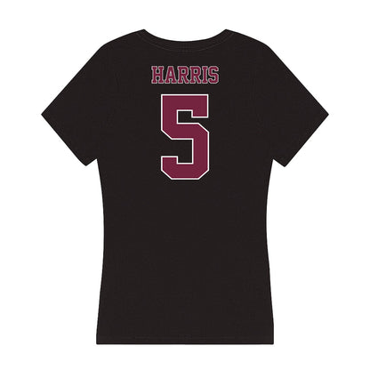 Fordham - NCAA Women's Basketball : Chae Harris - Women's V-Neck T-Shirt-1