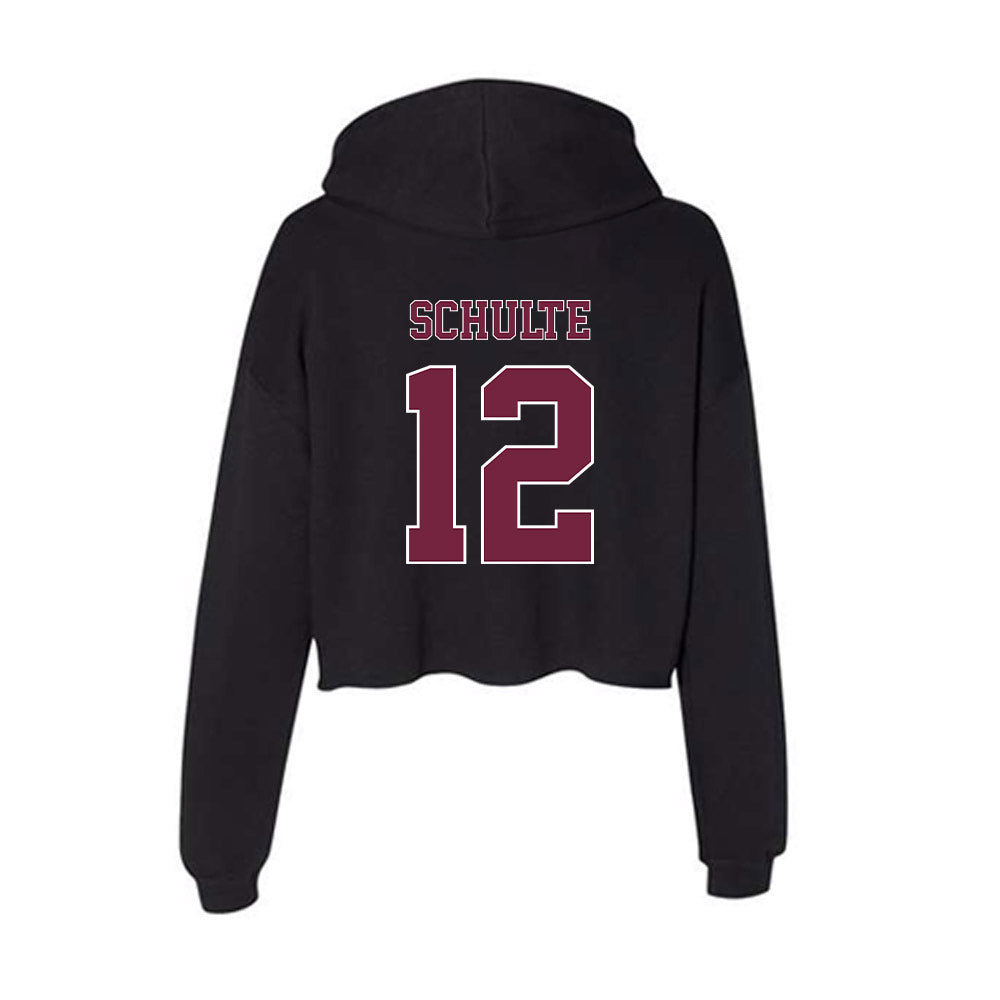 Fordham - NCAA Men's Basketball : Rikus Schulte - Women's Crop Fleece Hoodie-1