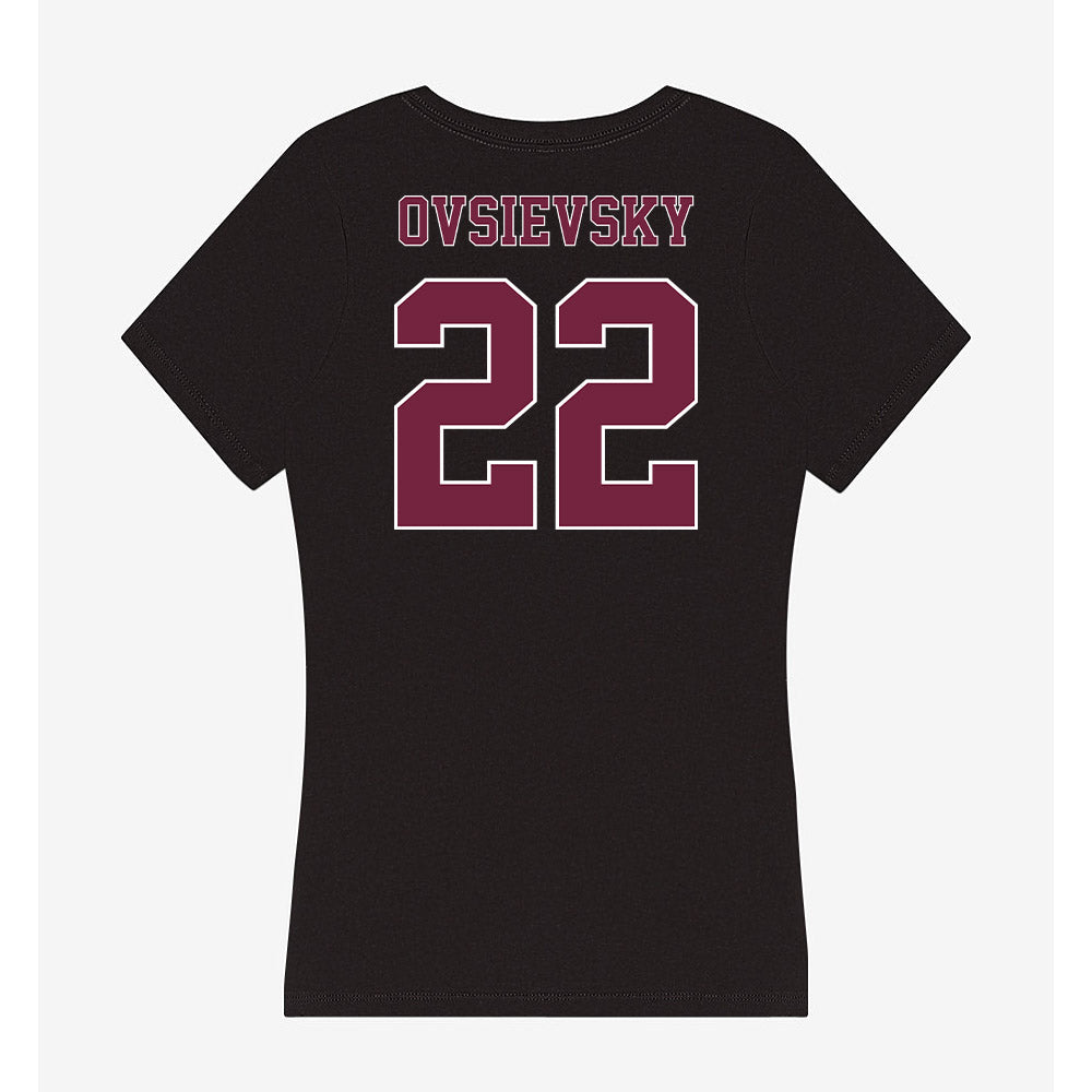Fordham - NCAA Women's Soccer : Kit Ovsievsky - Women's V-Neck T-Shirt-1