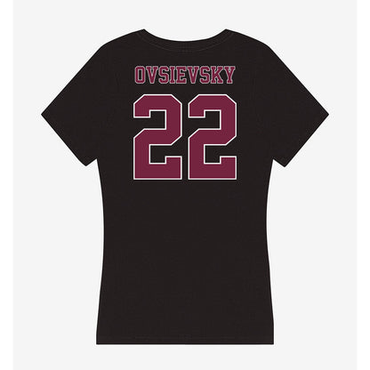 Fordham - NCAA Women's Soccer : Kit Ovsievsky - Women's V-Neck T-Shirt-1