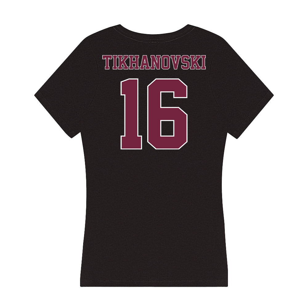 Fordham - NCAA Men's Soccer : Constantine Tikhanovski - Women's V-Neck T-Shirt-1