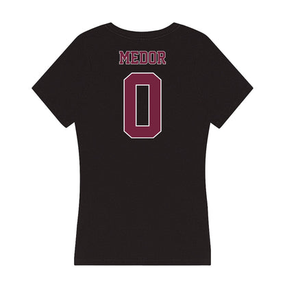 Fordham - NCAA Men's Basketball : Japhet Medor - Women's V-Neck T-Shirt-1