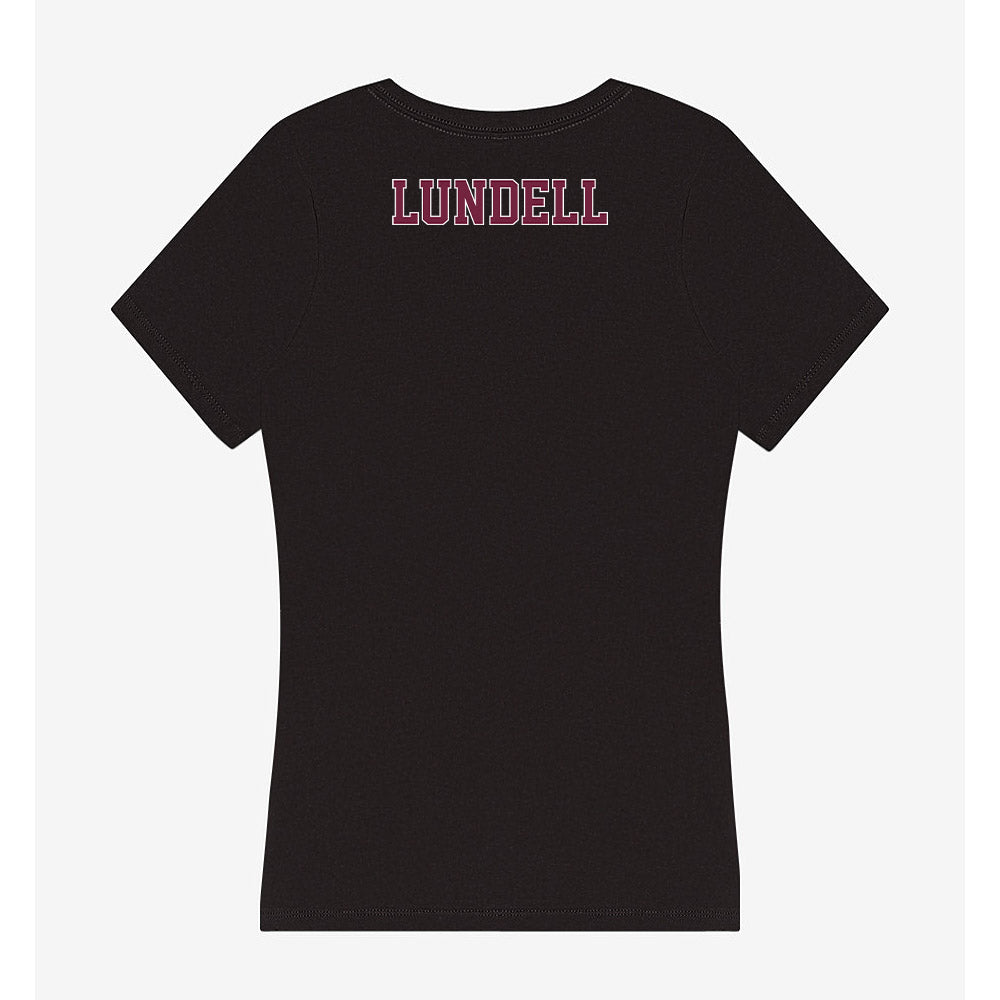 Fordham - NCAA Women's Swimming & Diving : Lexi Lundell - Women's V-Neck T-Shirt-1