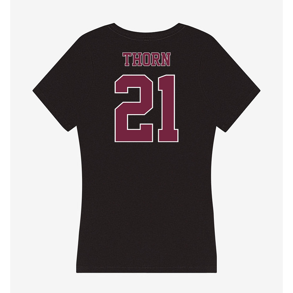 Fordham - NCAA Football : Michael Thorn - Women's V-Neck T-Shirt-1