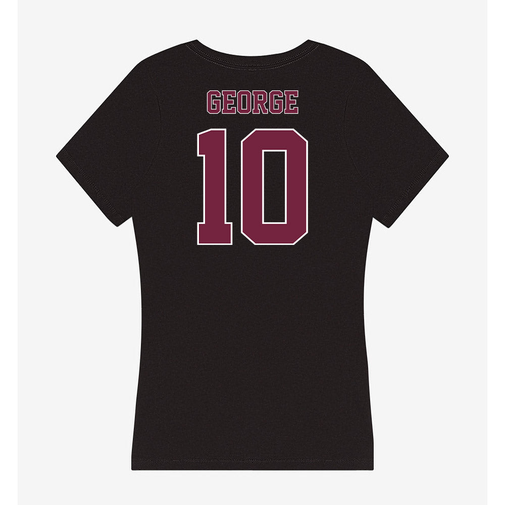 Fordham - NCAA Football : Jovan George - Women's V-Neck T-Shirt-1