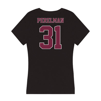 Fordham - NCAA Men's Soccer : Leo Perelman - Women's V-Neck T-Shirt-1