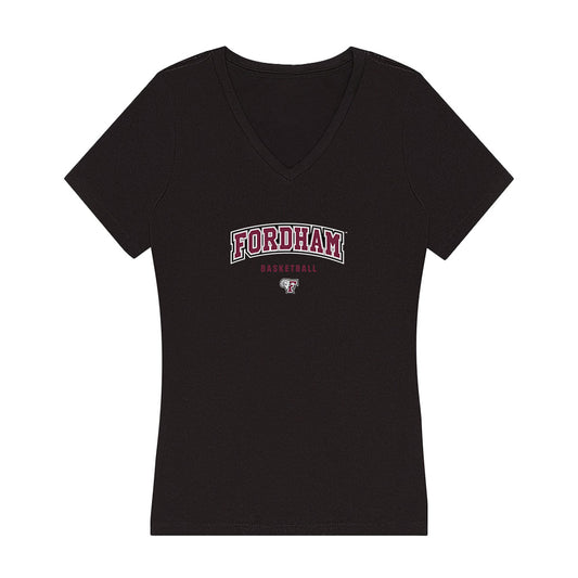 Fordham - NCAA Men's Basketball : Japhet Medor - Women's V-Neck T-Shirt-0