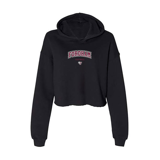 Fordham - NCAA Football : Rob Novotny - Classic Shersey Women's Crop Fleece Hooded Sweatshirt-0