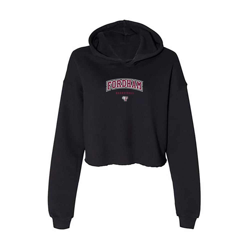Fordham - NCAA Men's Basketball : Rikus Schulte - Women's Crop Fleece Hoodie-0