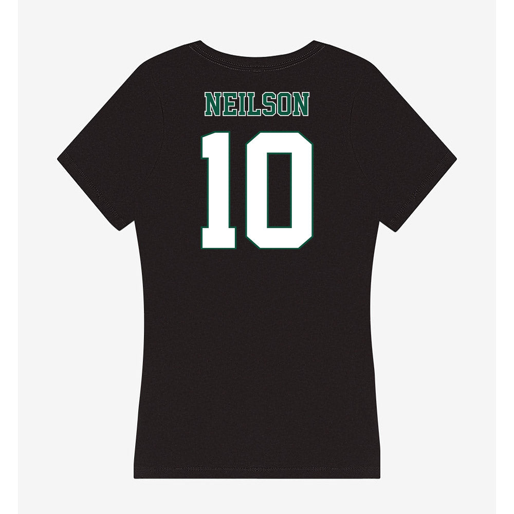 Northeastern State - NCAA Men's Basketball : Harry Neilson - Women's V-Neck T-Shirt-1