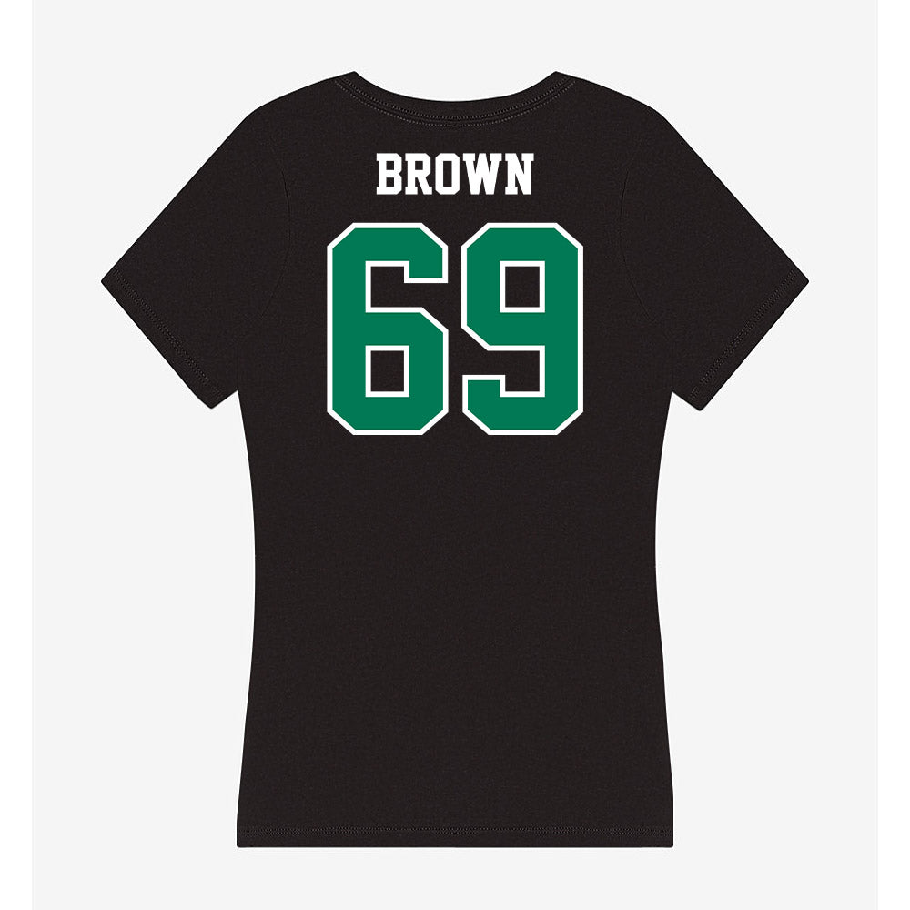 Northeastern State - NCAA Football : Rashuad Brown - Women's V-Neck T-Shirt-1
