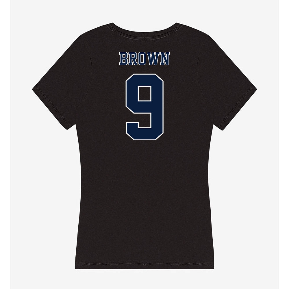 Nevada - NCAA Football : Marshaun Brown - Women's V-Neck T-Shirt-1