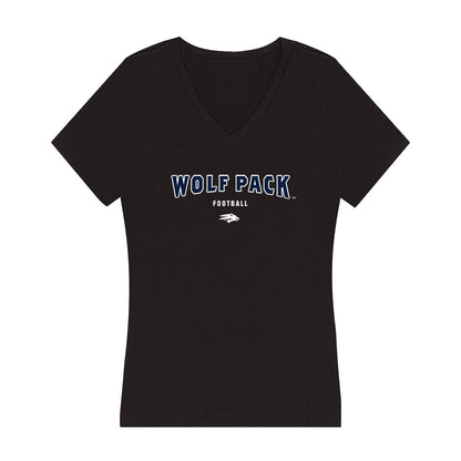Nevada - NCAA Football : Ky Woods - Women's V-Neck T-Shirt-0