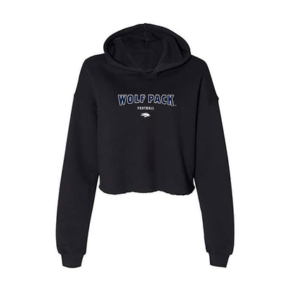 Nevada - NCAA Football : Deven Vigue - Women's Crop Fleece Hooded Sweatshirt-0