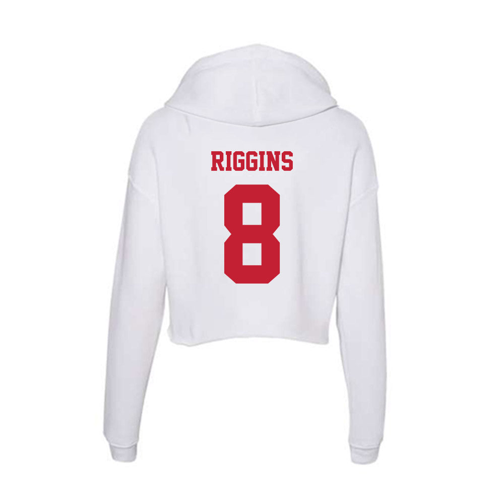 Ball State - NCAA Football : Mason Riggins - Classic Shersey Women's Crop Fleece Hoodie-1