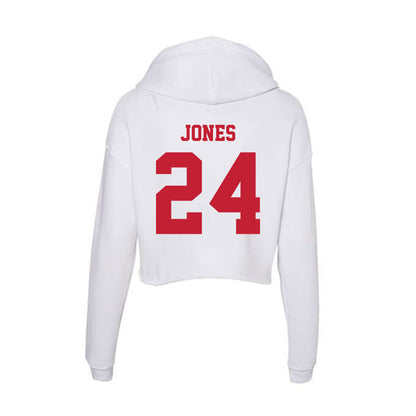 Ball State - NCAA Men's Basketball : Mason Jones - Classic Shersey Women's Crop Fleece Hoodie-1