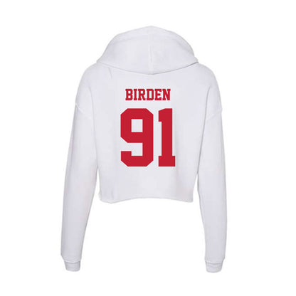 Ball State - NCAA Football : Jamar Birden - Classic Shersey Women's Crop Fleece Hoodie-1
