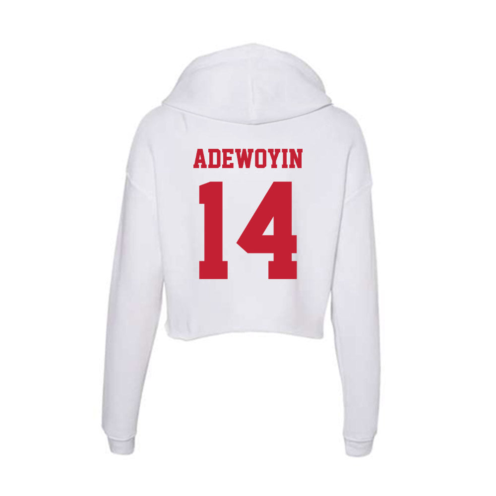 Ball State - NCAA Football : Tobi Adewoyin - Classic Shersey Women's Crop Fleece Hoodie-1
