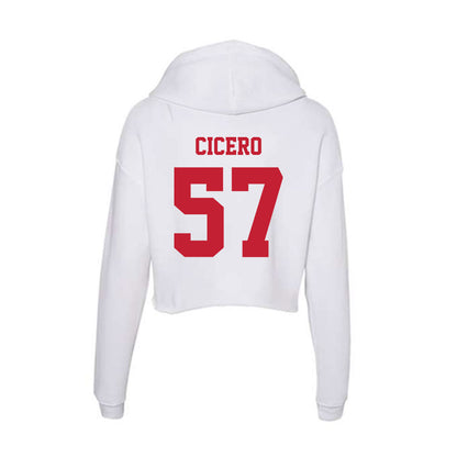 Ball State - NCAA Football : Nolan Cicero - Classic Shersey Women's Crop Fleece Hoodie-1