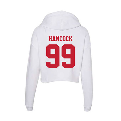 Ball State - NCAA Football : Myles Hancock - Classic Shersey Women's Crop Fleece Hoodie-1