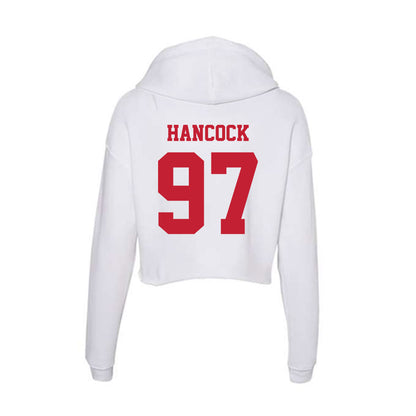 Ball State - NCAA Football : Myles Hancock - Classic Shersey Women's Crop Fleece Hooded Sweatshirt-1