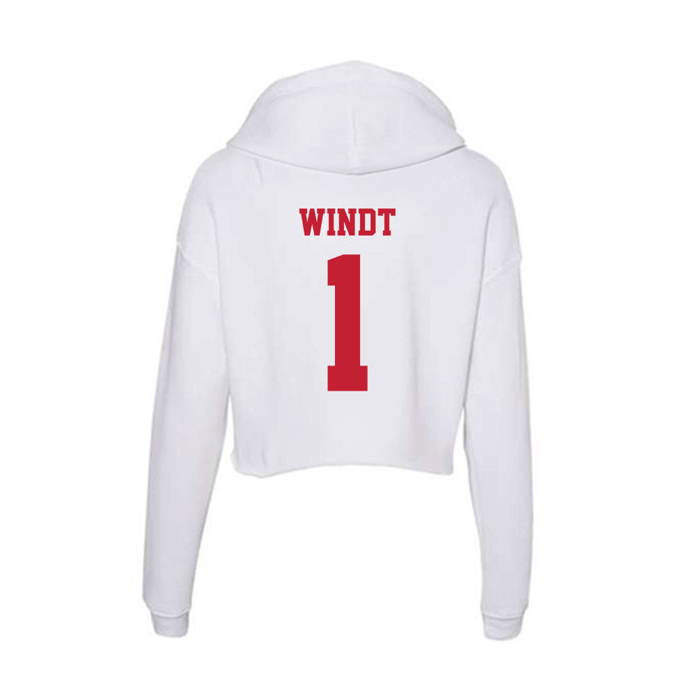 Ball State - NCAA Men's Volleyball : Tyler Windt - Classic Shersey Women's Crop Fleece Hoodie-1