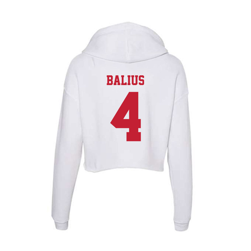 Ball State - NCAA Baseball : Gavin Balius - Classic Shersey Women's Crop Fleece Hoodie-1