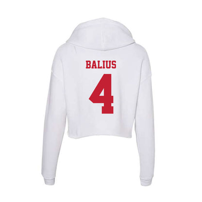 Ball State - NCAA Baseball : Gavin Balius - Classic Shersey Women's Crop Fleece Hoodie-1