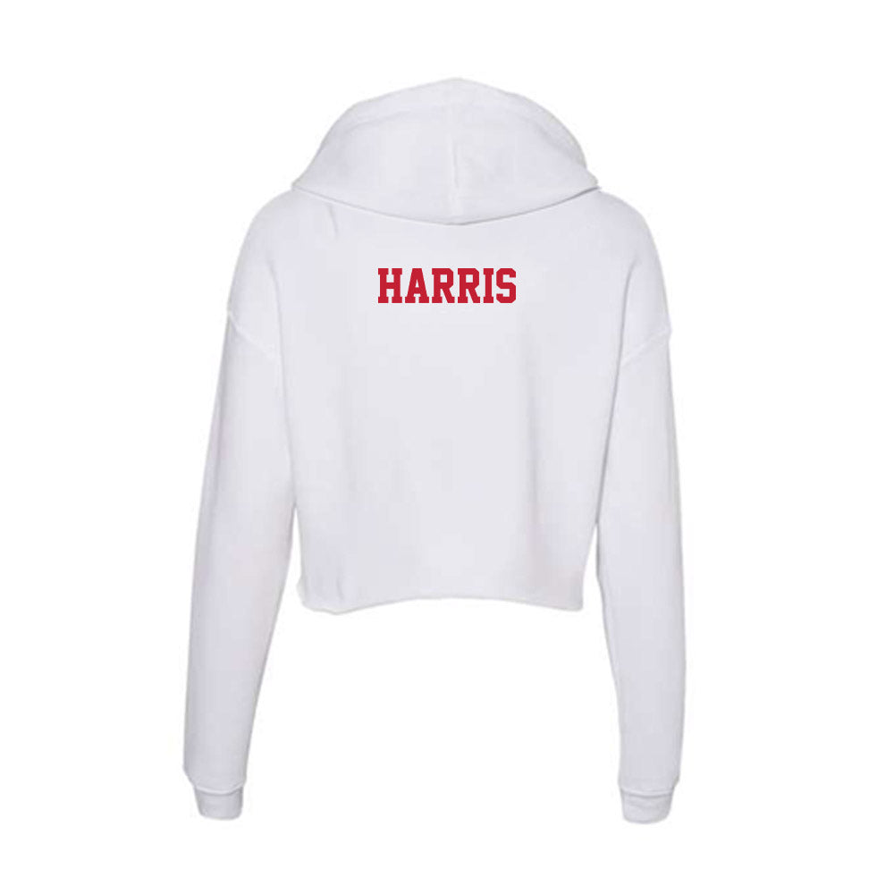Ball State - NCAA Men's Golf : Samuel Harris - Classic Shersey Women's Crop Fleece Hoodie-1