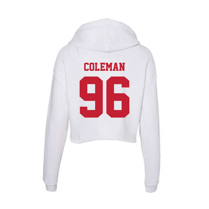 Ball State - NCAA Football : Joshua Coleman - Classic Shersey Women's Crop Fleece Hoodie-1
