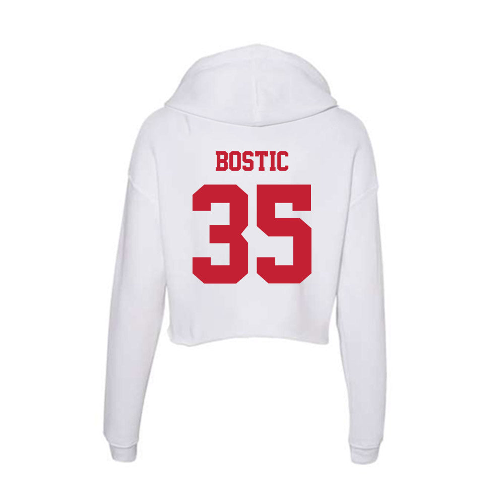 Ball State - NCAA Football : Drew Bostic - Classic Shersey Women's Crop Fleece Hoodie-1