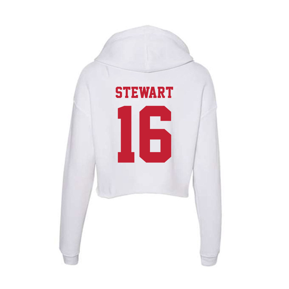 Ball State - NCAA Football : Kaleb Stewart - Classic Shersey Women's Crop Fleece Hoodie-1