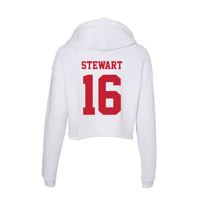 Ball State - NCAA Football : Kaleb Stewart - Classic Shersey Women's Crop Fleece Hoodie-1