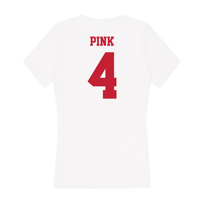 Ball State - NCAA Men's Volleyball : Xander Pink - Classic Shersey Women's V-Neck T-Shirt-1