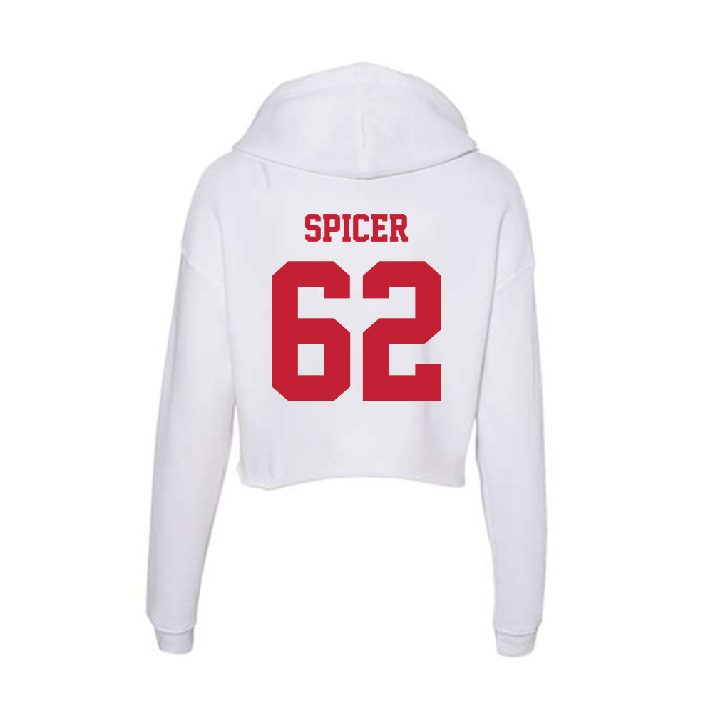 Ball State - NCAA Football : Sam Spicer - Classic Shersey Women's Crop Fleece Hoodie-1
